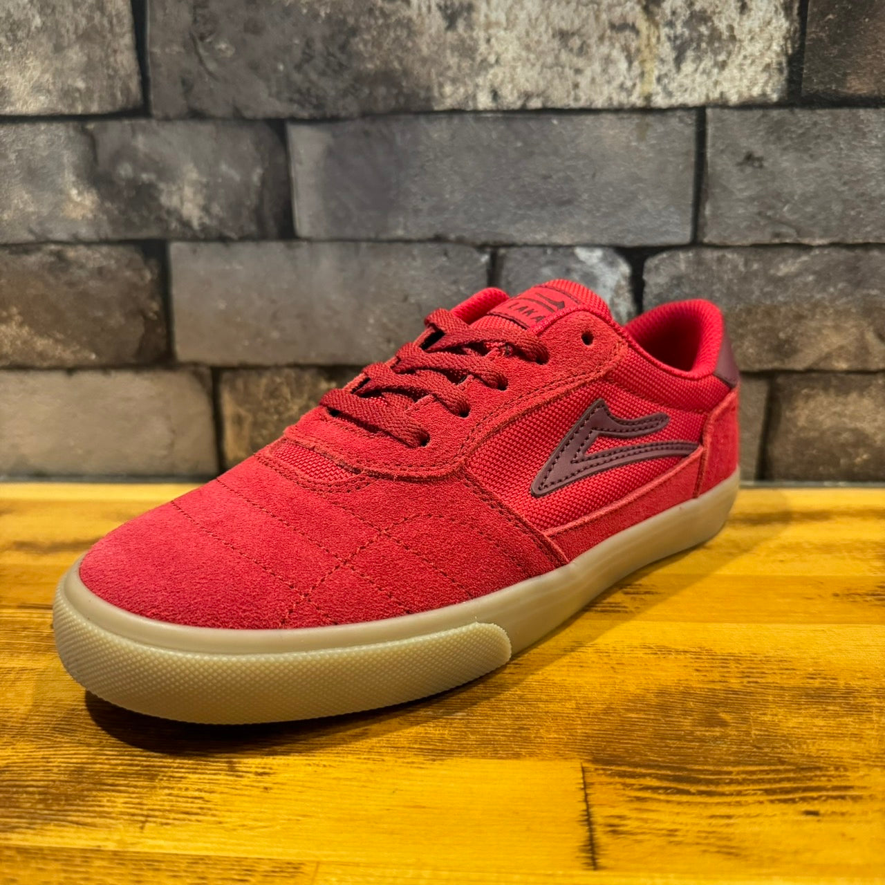 LAKAI CAMBRIDGE KIDS RED/BURGUNDY SUEDE
