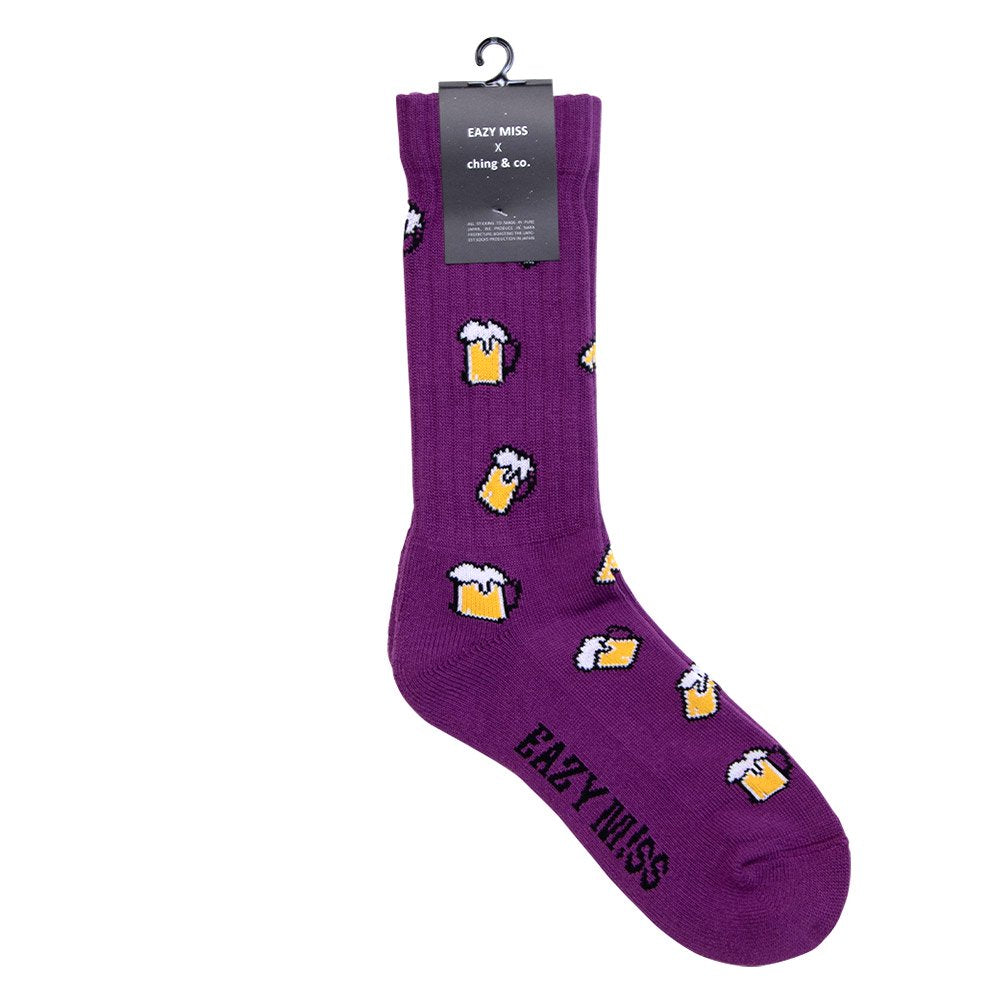 EAZY MISS Beer socks / Raspberry チンアンドコー 靴下 ソックス ching&co. イージーミス