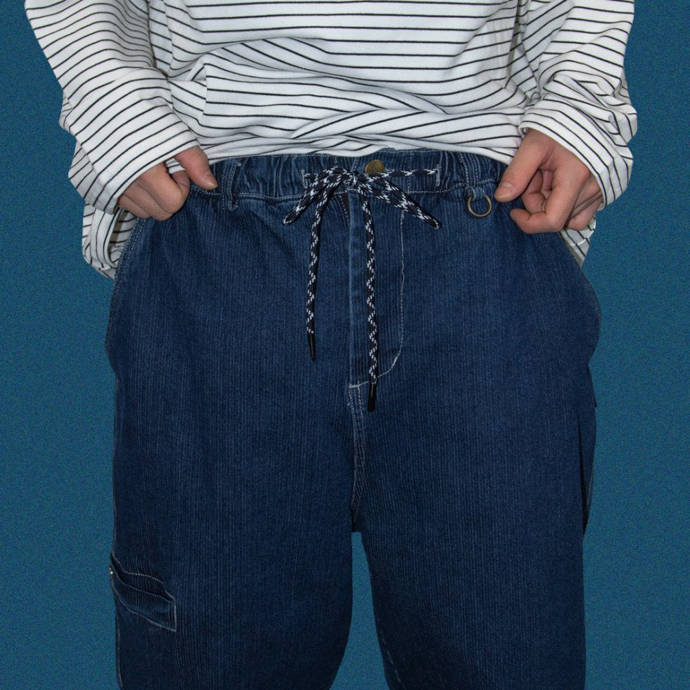 イージーミス STRETCH TAPERED PANTS / Blue EAZY MISS