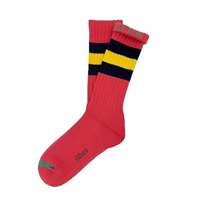 "NEW SKATER SOCKS -RED(アスカ)-" 【RADIO EVA×ching&co.】チンアンドコー 靴下 ソックス ching&co.