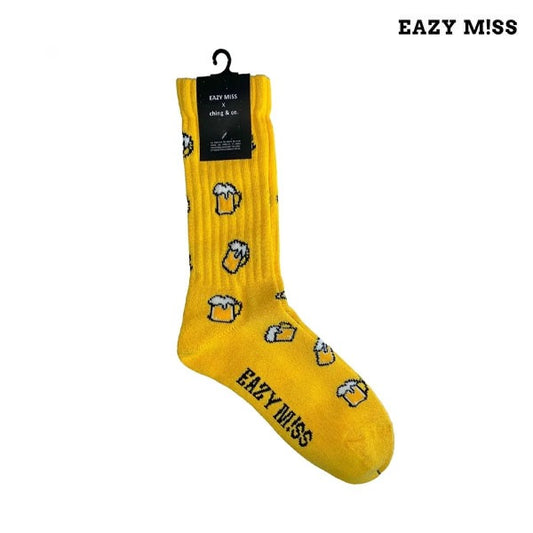 EAZY MISS Beer socks /チンアンドコー　靴下　ソックス バナナ色