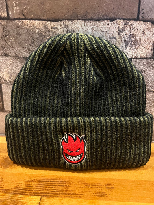 SPITFIRE BEANIE  BLACK/OLIVE