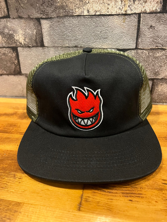 SPITFIRE MESH CAP BLACK/OLIVE