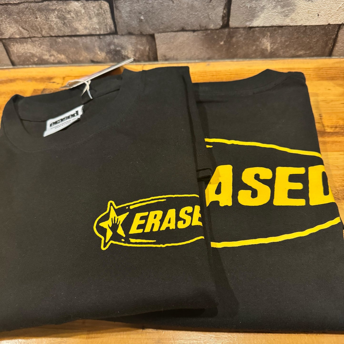ERASED Tシャツ半袖　BLACK