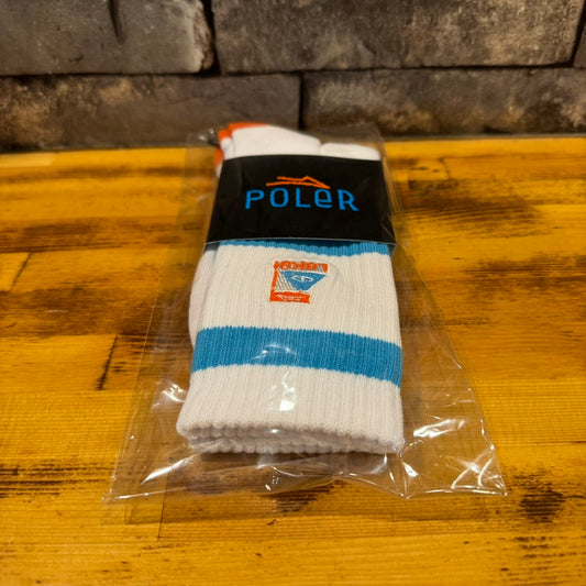 LAKAI POLER SUMMIT CREW SOCK WHITE