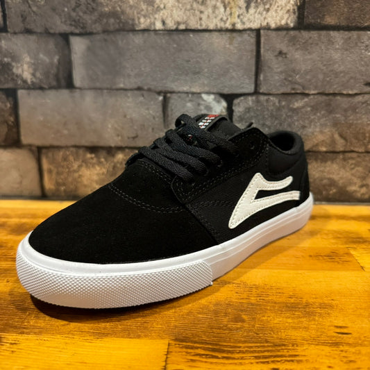 LAKAI GRIFFIN KIDS BLACK/WHITE SUEDE