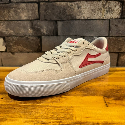 LAKAI YORK WHITE/RED SUEDE