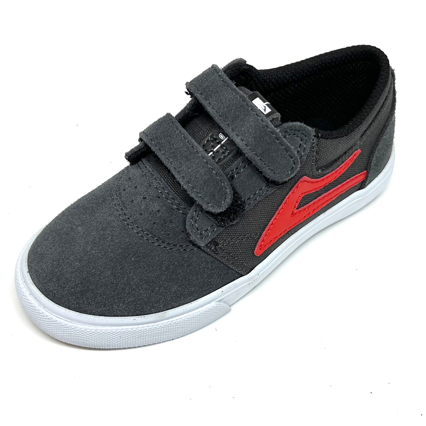 LAKAI GRIFFIN KIDS CHARCOAL FLAME SUEDE