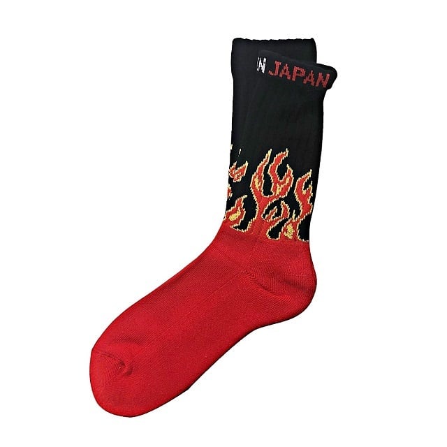"Fire Burning -red-" Socks チンアンドコー　靴下　ソックス ching&co.