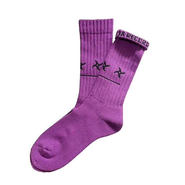 "手裏剣 -purple-" Socks (limited edition by DIGITAL NINJA) チンアンドコー　靴下　ソックス ching&co.